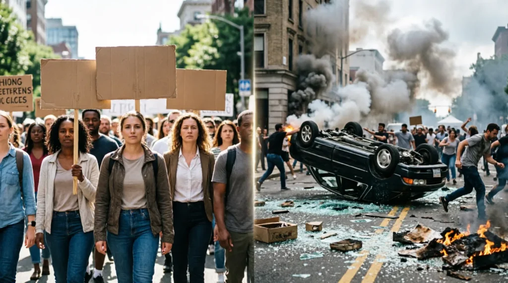 Riot vs Protest: Violence and Legality Define the Real…